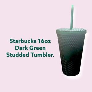 NEW Starbucks Dark Green Studded 16oz Cup.